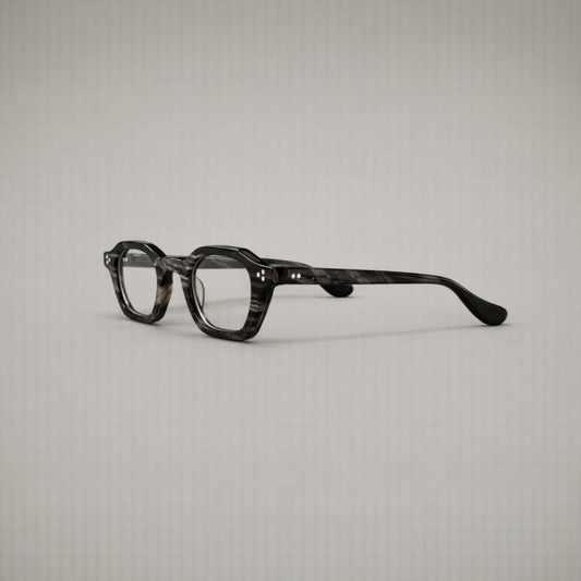 Black Obsidian Natural Horn Panto Frames — Artisan Handcrafted Bull Horn Optical Eyewear
