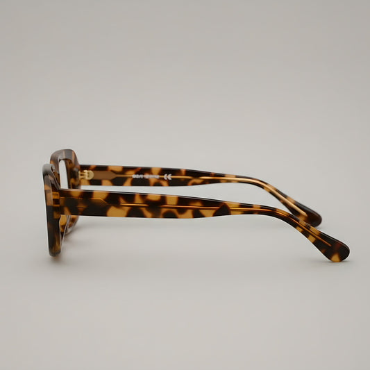 Amber Heritage Sculpted Square Optical Frames – Bold Handcrafted Acetate Eyewear