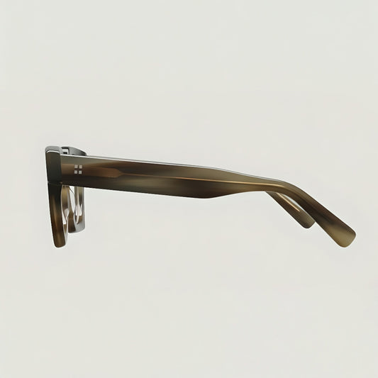 Artisan Monolith Obsidian Mist Square Frames — Sculpted High-Volume Optical Eyewear