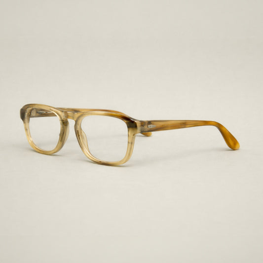 Natural Horn Sculpted Frames — Artisan Handcrafted Cow Horn Architectural Optical Eyewear