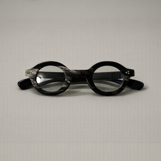 Natural Horn Heritage Round Frames — Artisan Handcrafted Bull Horn Optical Eyewear