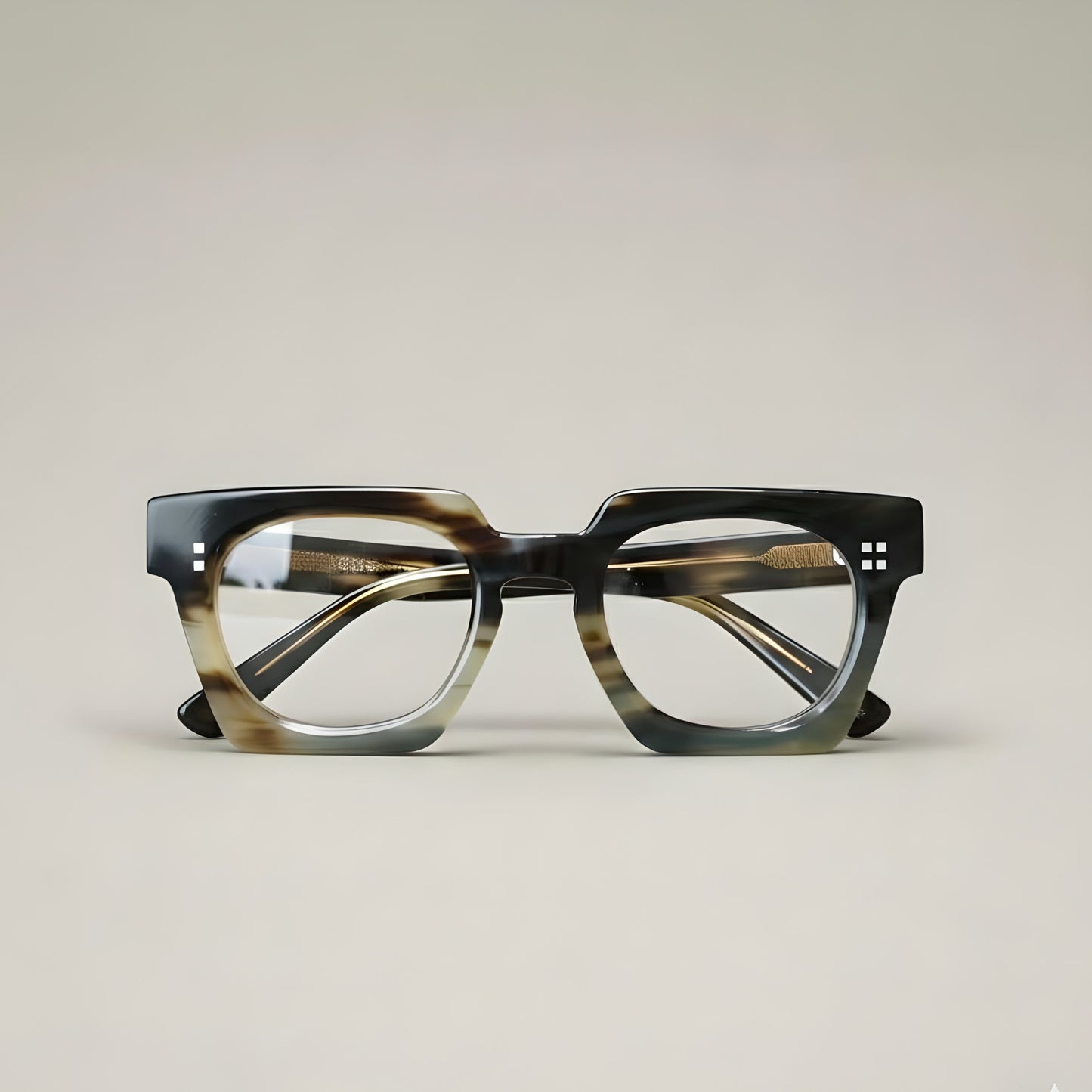 Artisan Eclipse Natural Horn Square Optical Frames — Handcrafted Sustainable Luxur
