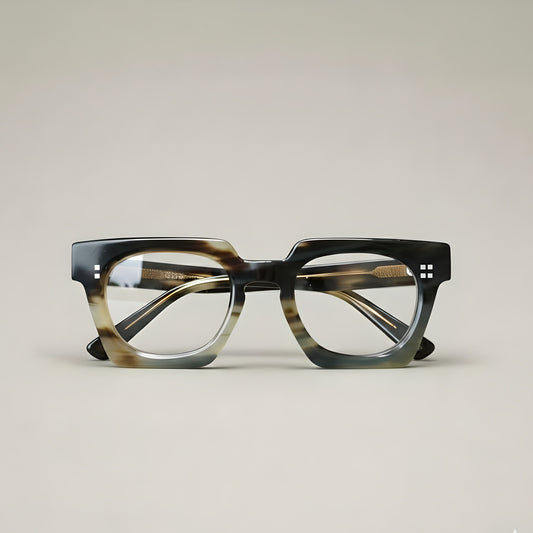 Artisan Eclipse Natural Horn Square Optical Frames — Handcrafted Sustainable Luxur