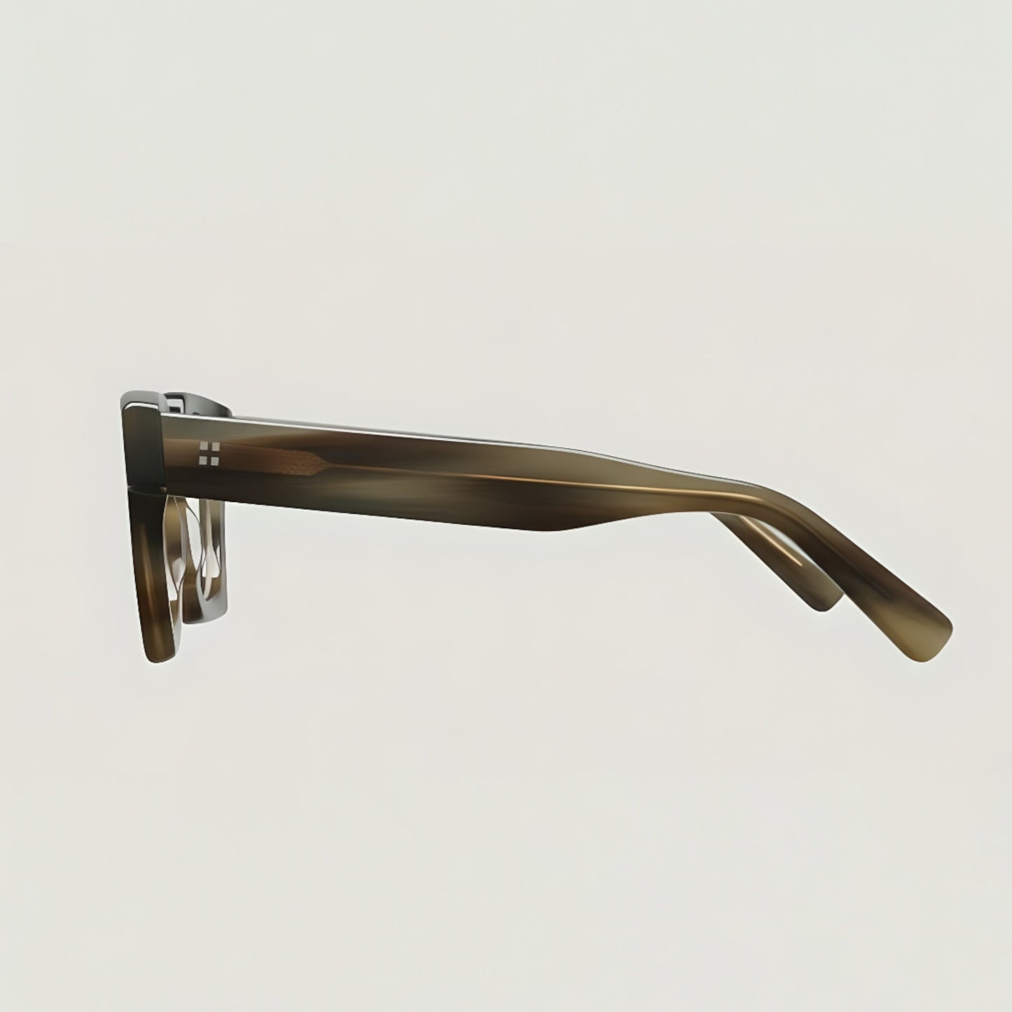 Artisan Monolith Obsidian Mist Square Frames — Sculpted High-Volume Optical Eyewear