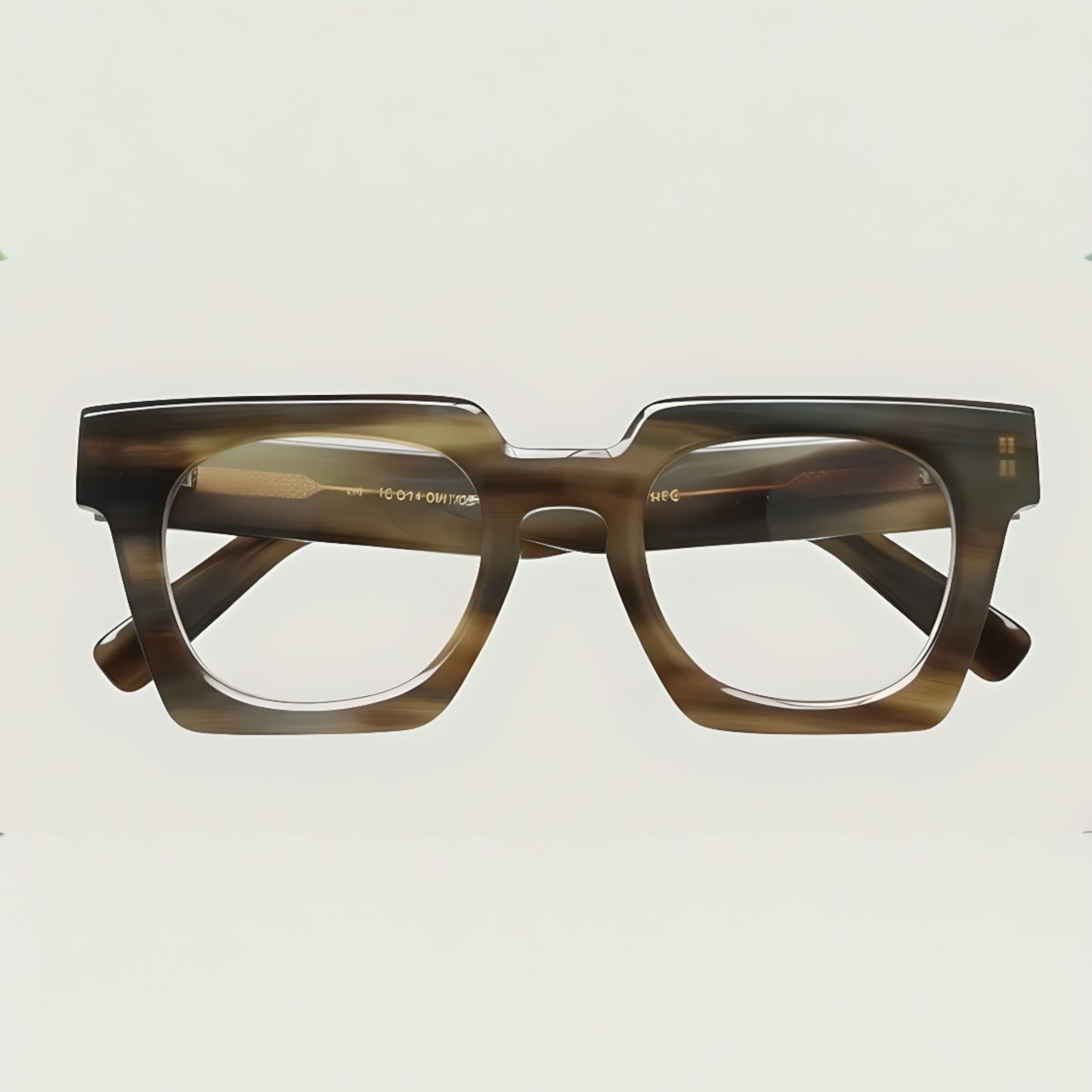 Artisan Monolith Obsidian Mist Square Frames — Sculpted High-Volume Optical Eyewear