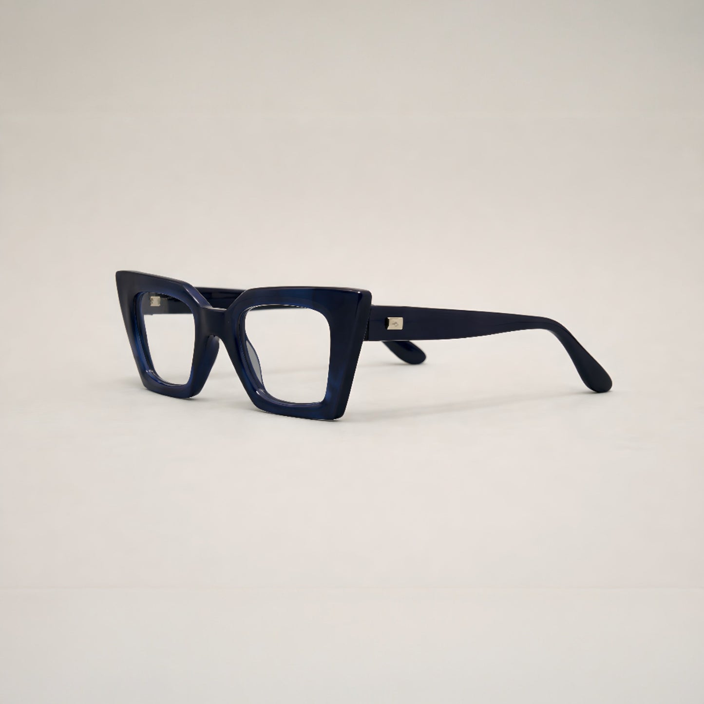 Artisan Monolith Midnight Cobalt Square Frames — Sculpted Dual-Tone Optical Eyewear