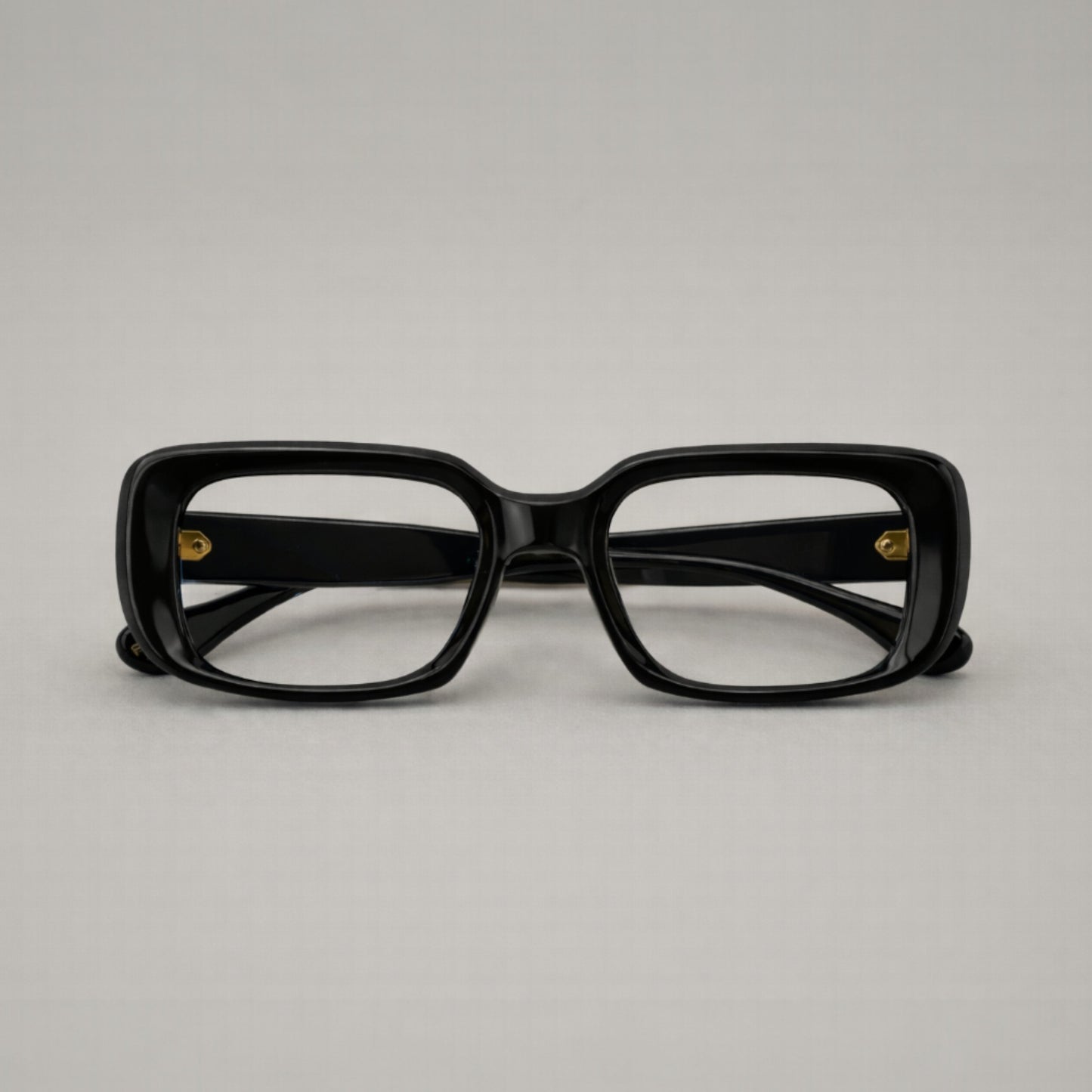 Onyx Sculpted Square Optical Frames – Bold Handcrafted Acetate Eyewear in Classic Black