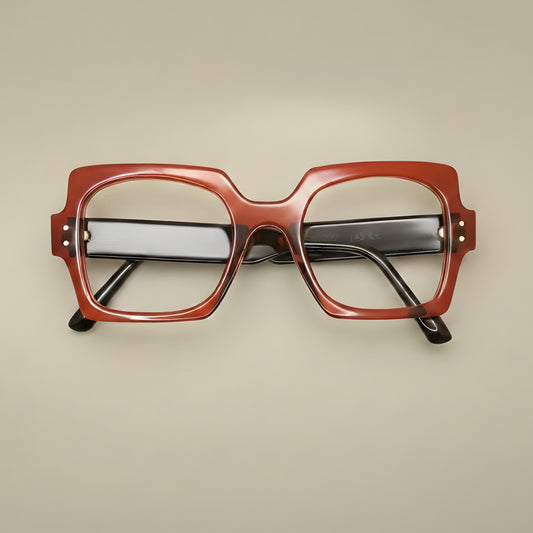Architectural Sculpted Square Optical Frames – Bold Handcrafted Acetate Eyewear
