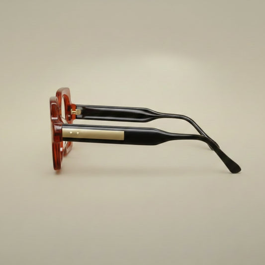 Architectural Sculpted Square Optical Frames – Bold Handcrafted Acetate Eyewear